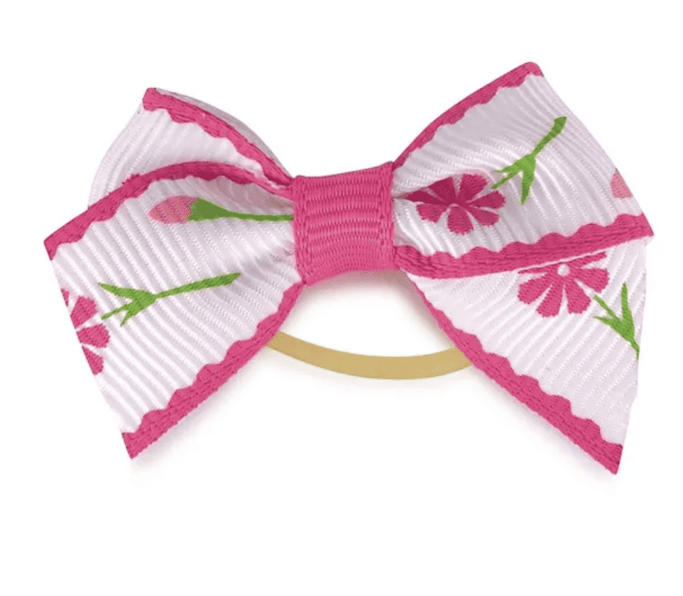 Pretty in Pink Dog hair Bow.