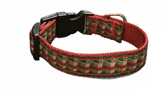 Ribbons of Christmas Dog Collars or Leads (1" Wide).