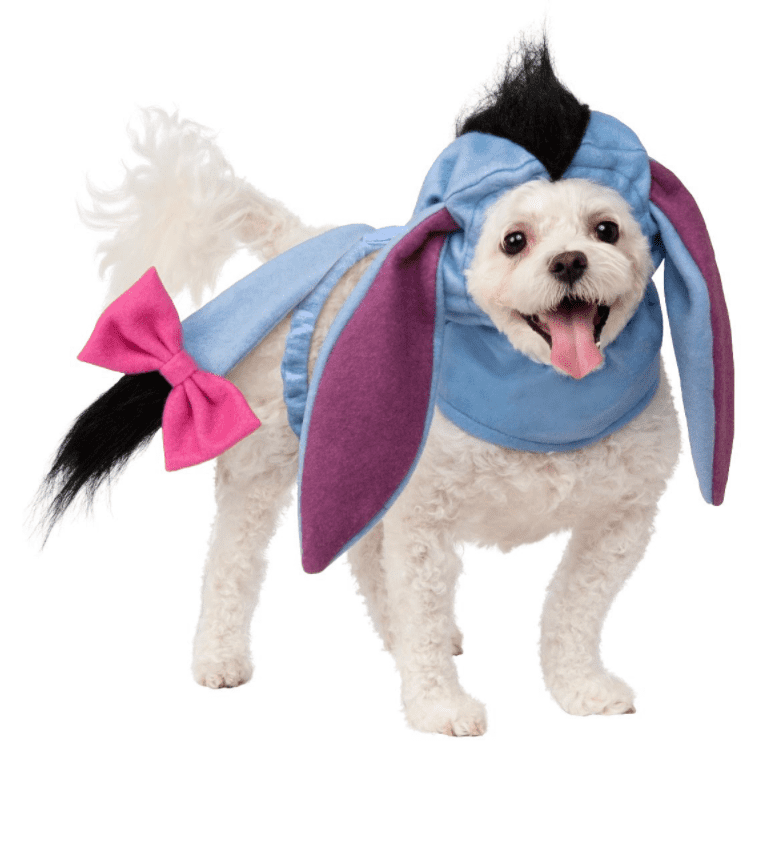 Eeyore Pet Headpiece and Tail Pet Costume.