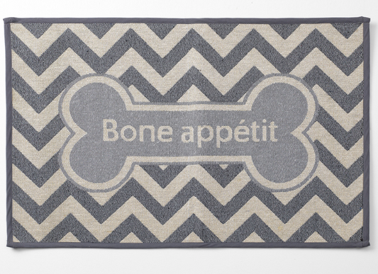 Bone Appetit, Taupe Jumbo Tapestry Placemat.