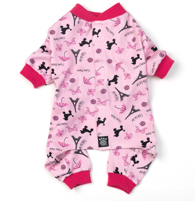 I Love Paris PJs Light Pink with Hot Pink Trim.
