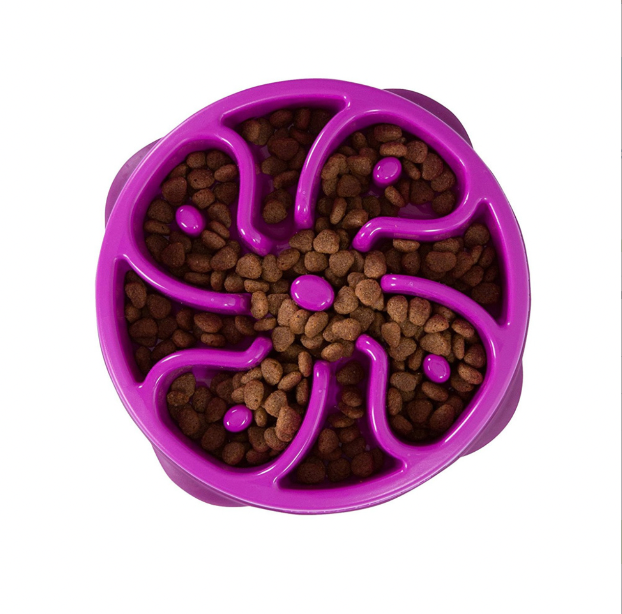 Fun Dog Feeder Flower Purple