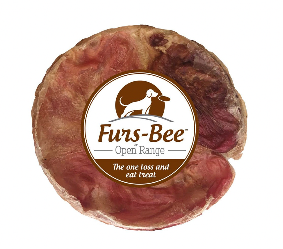 Furs-Bee Beef Bladder Dog Treat Disc 7 Inch.