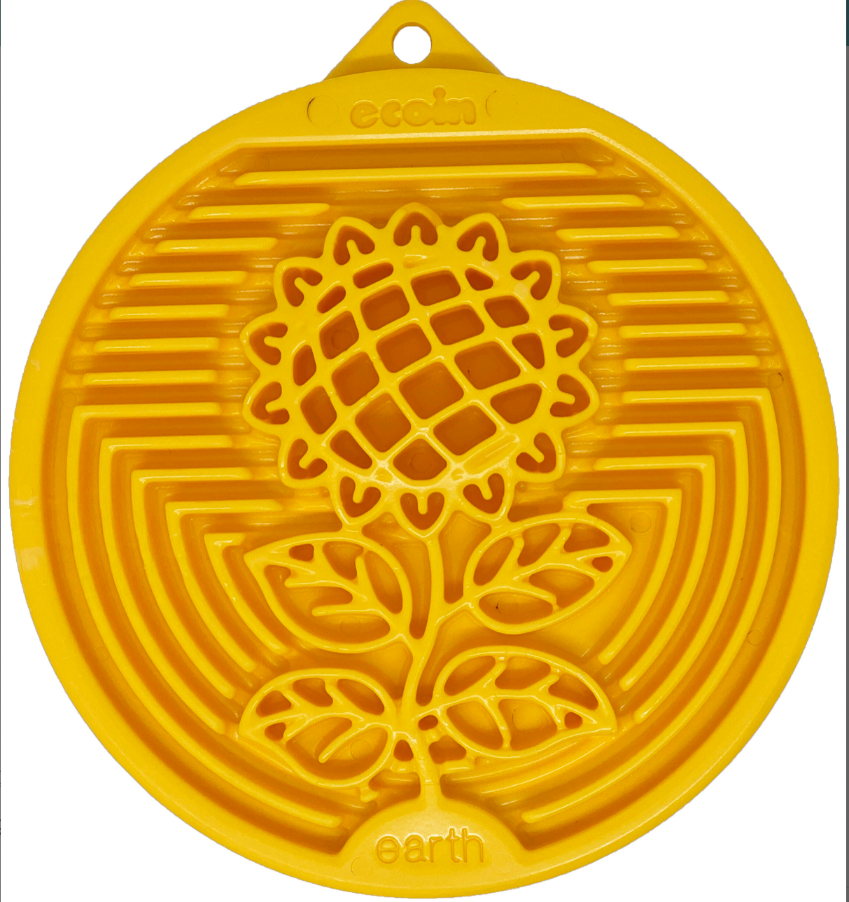 "Earth" nylon eCoin durable enrichment snacking coin dog mat.