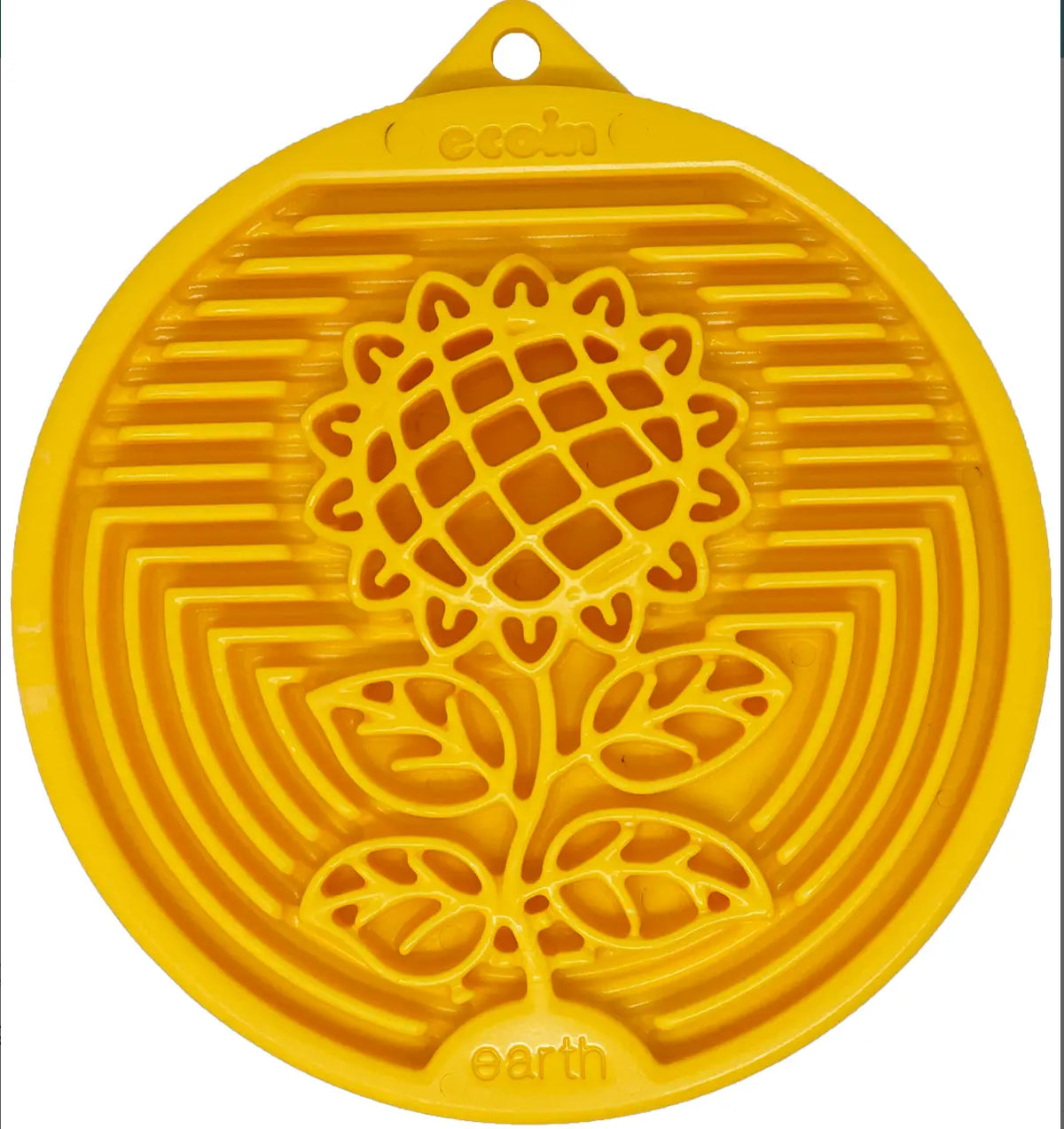 "Earth" nylon eCoin durable enrichment snacking coin dog mat.
