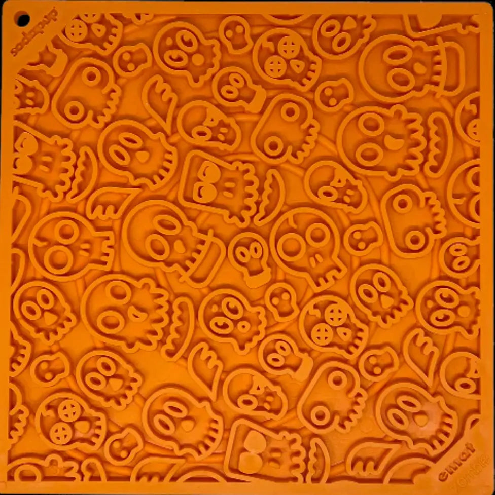 Zombie Design Emat Enrichment Licking Mat - Orange.