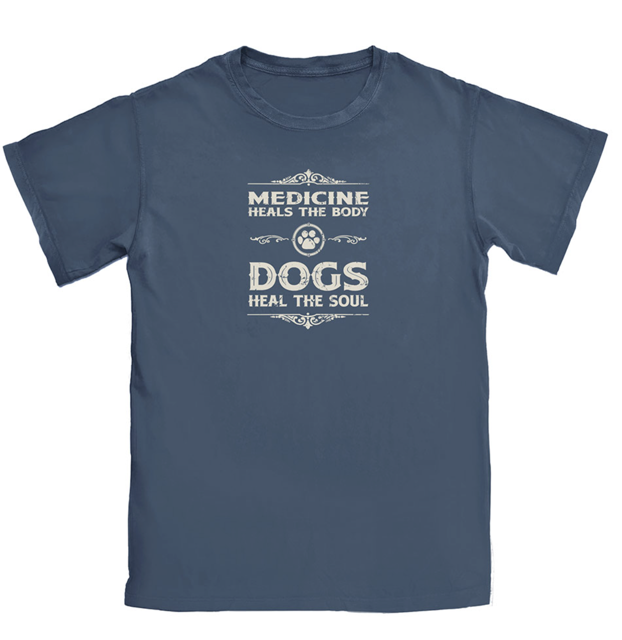 Dogs Heal the Soul Human T-shirt.