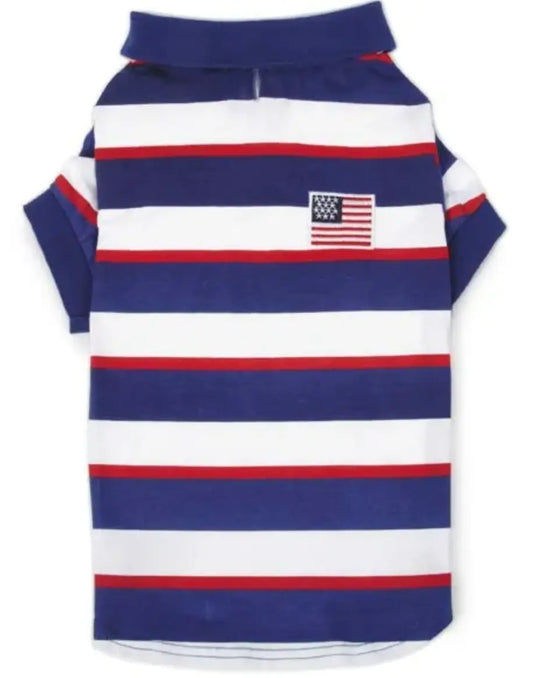 Patriotic Pooch Polo Dog Shirts.
