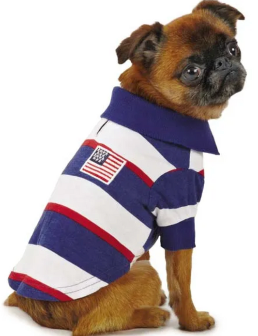 Patriotic Pooch Polo Dog Shirts.