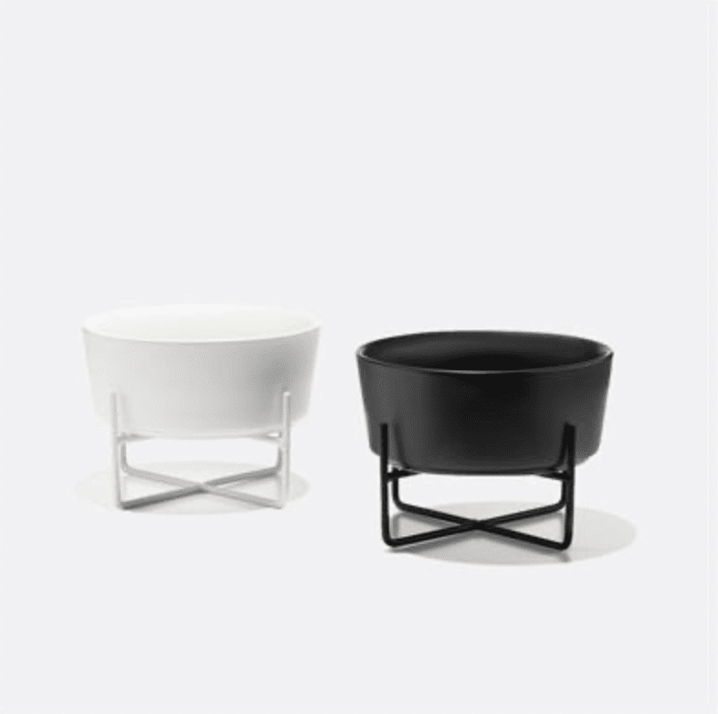 Simple Solid Dog Bowl Stand + Bowl.