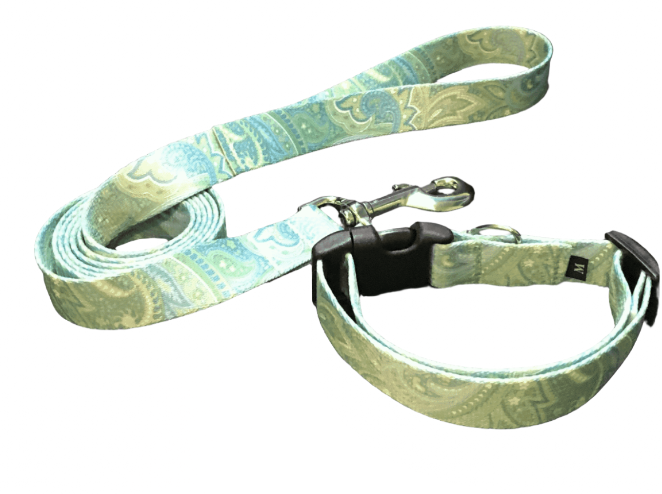 Summer Paisley Dog Collars or Leads (5/8" Wide).