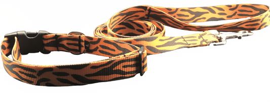 Tiger Pride Dog Collars and Leads (1" Wide).