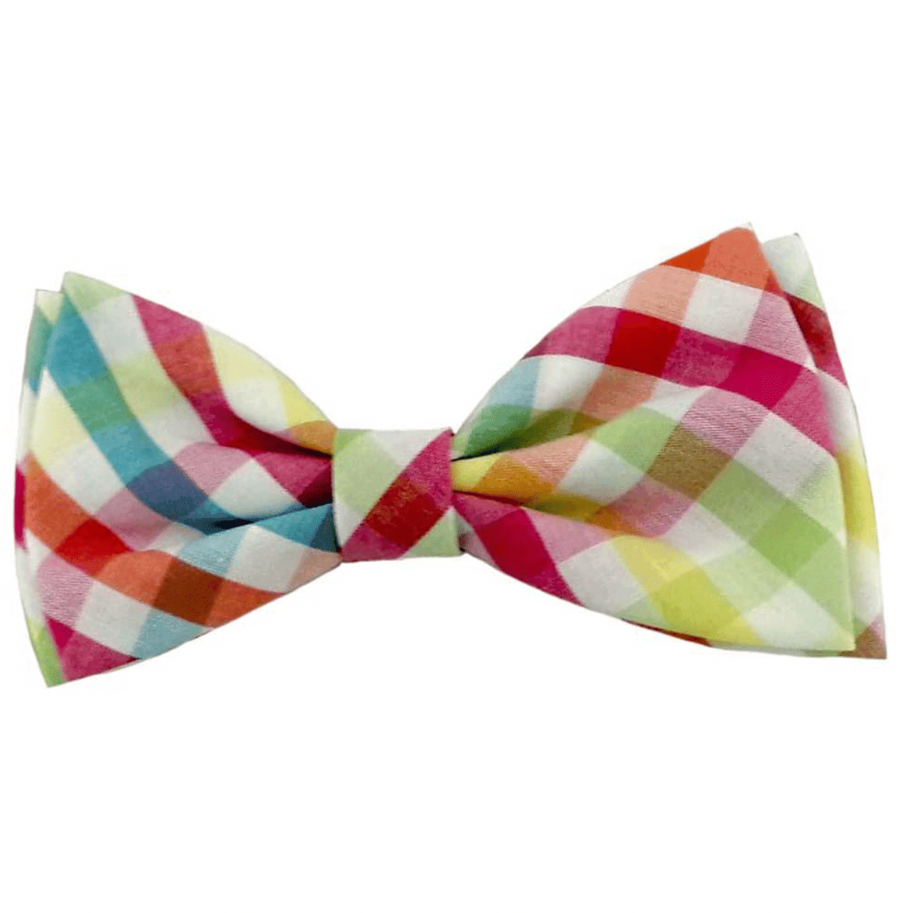 Yellow/Orange Check Bow Tie.