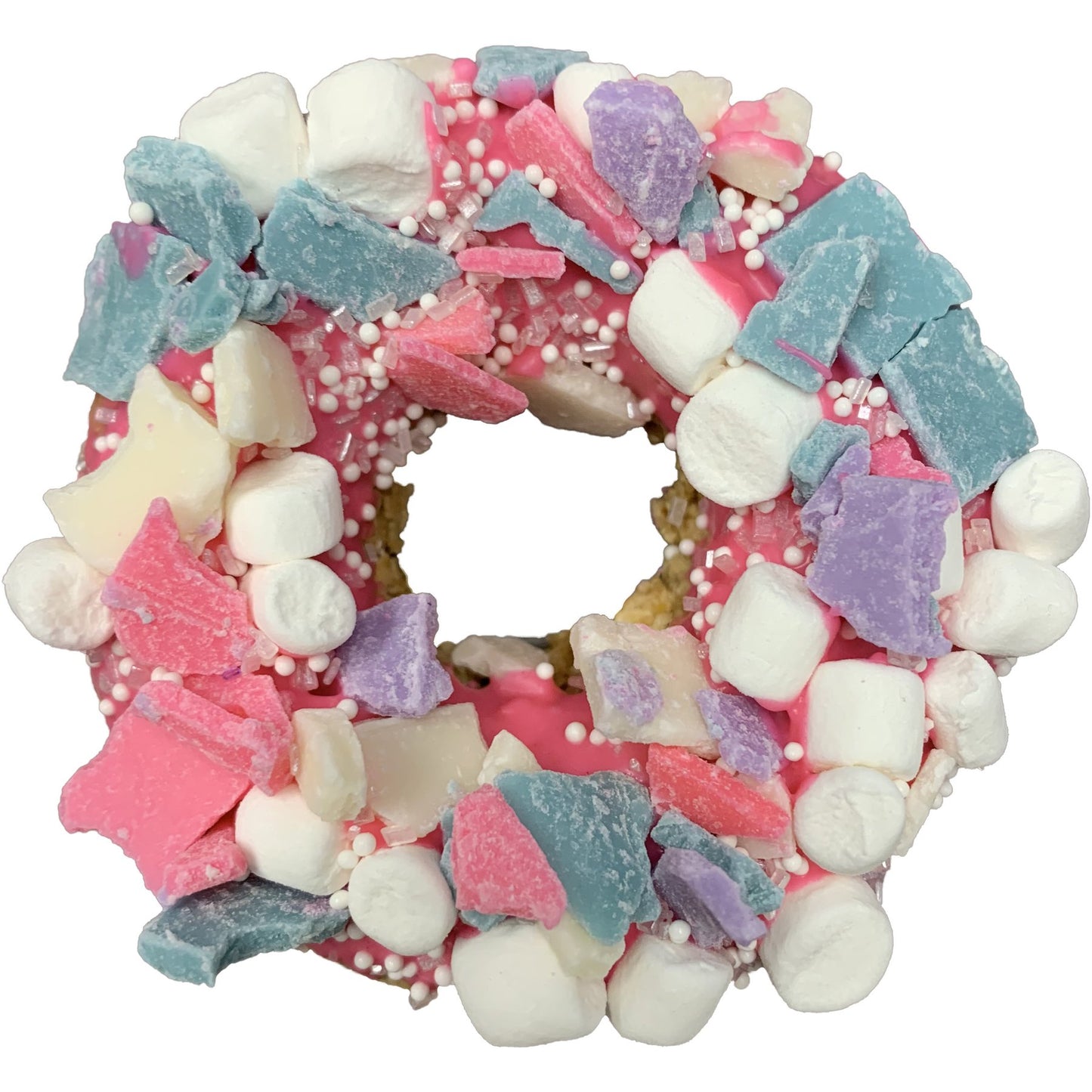 Gourmet Donut Dog Treat, Cotton Candy.