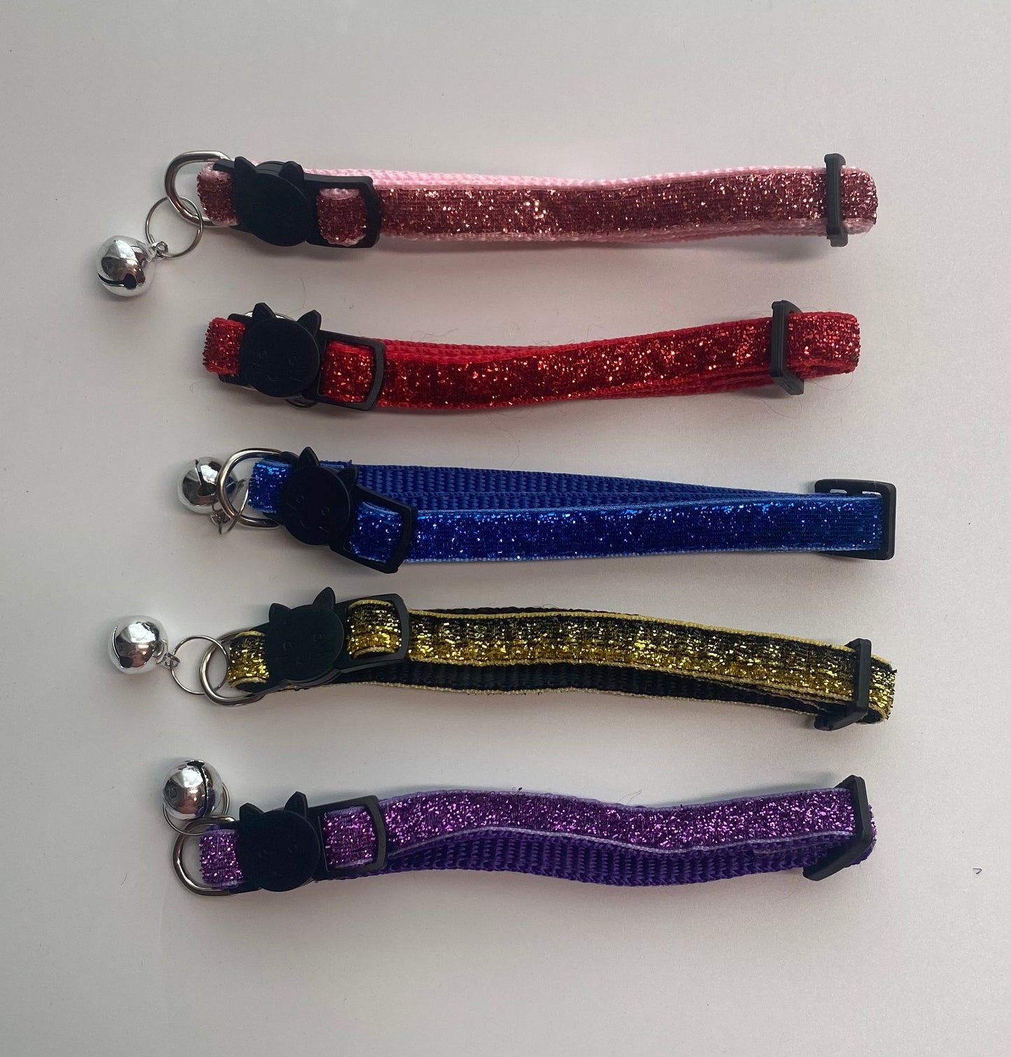 Glitter cat Collars with bell.