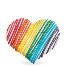Rainbow Heart Cookie.