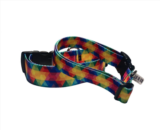 Psychedelic Color Bomb Dog Collars or Leads.