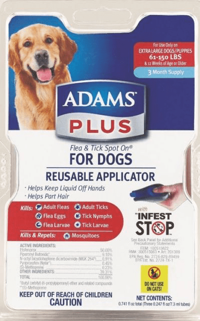 Adams Plus Flea & Tick 3 month w/ Applicator.