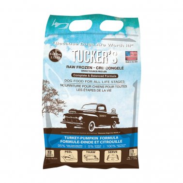 Tuckers® Raw Frozen Dog Food Turkey-Pumpkin Formula.
