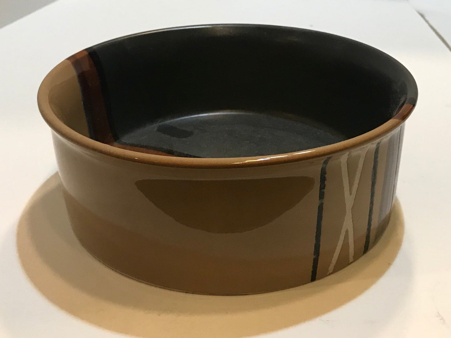Multi Lined Dog Bowl.