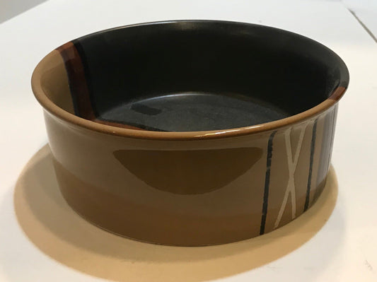 Multi Lined Dog Bowl.