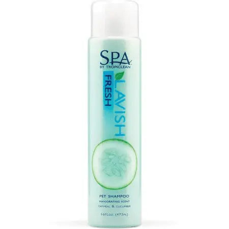 TropiClean Spa Lavish Fresh Shampoo for Dogs & Cats, 16-oz bottle.