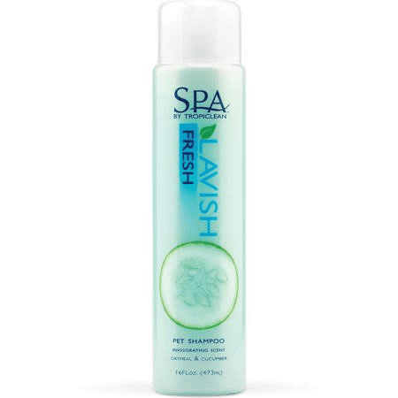 TropiClean Spa Lavish Fresh Shampoo for Dogs & Cats, 16-oz bottle.