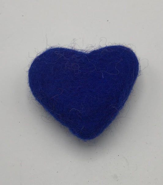 Felted Heart Cat Toy.