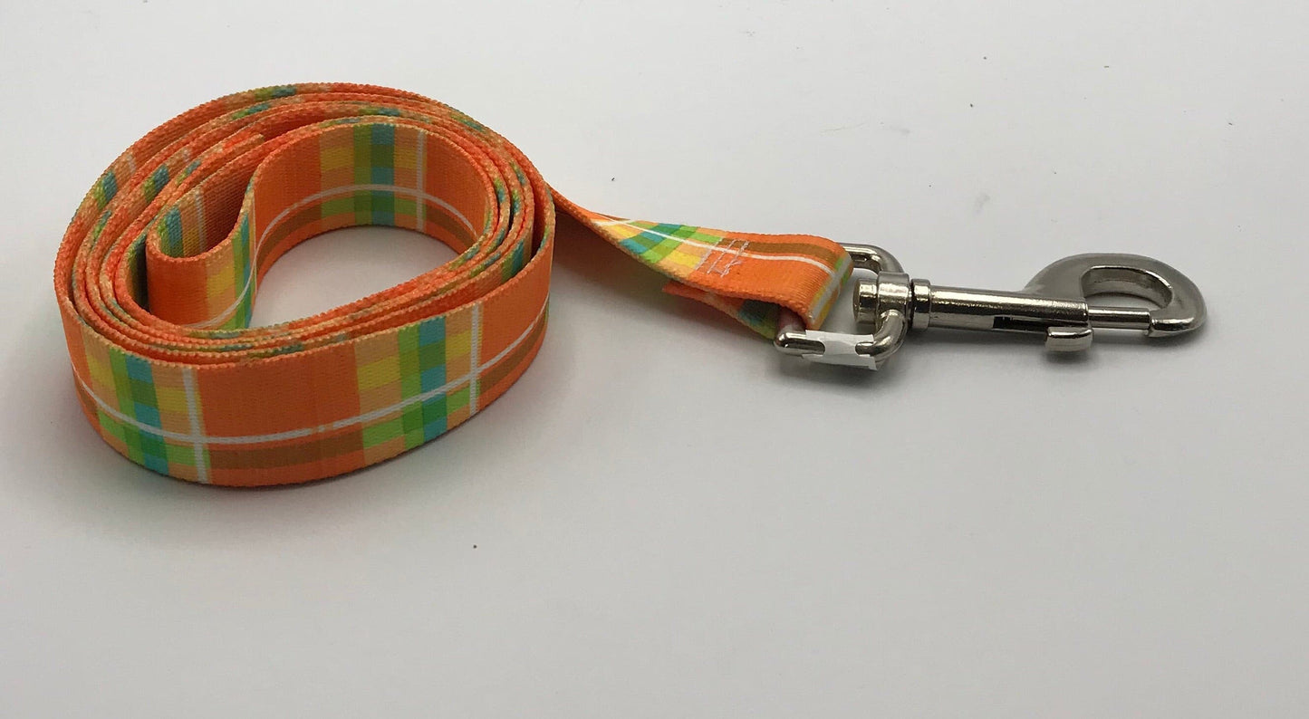 Orange Plaid Lead 4'.