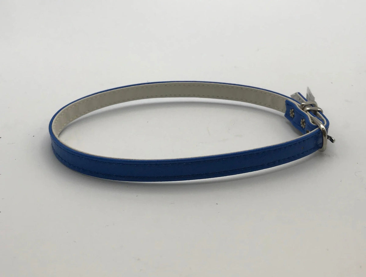 Vinyl Blue Slider Collar 16" Narrow.