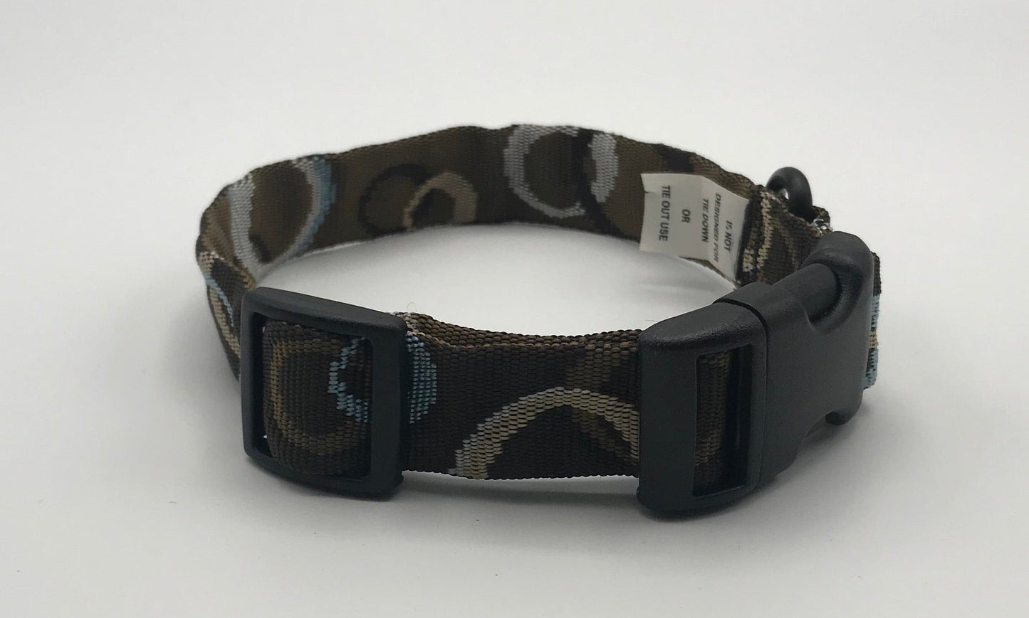 brown blue & beige bubbles collar.