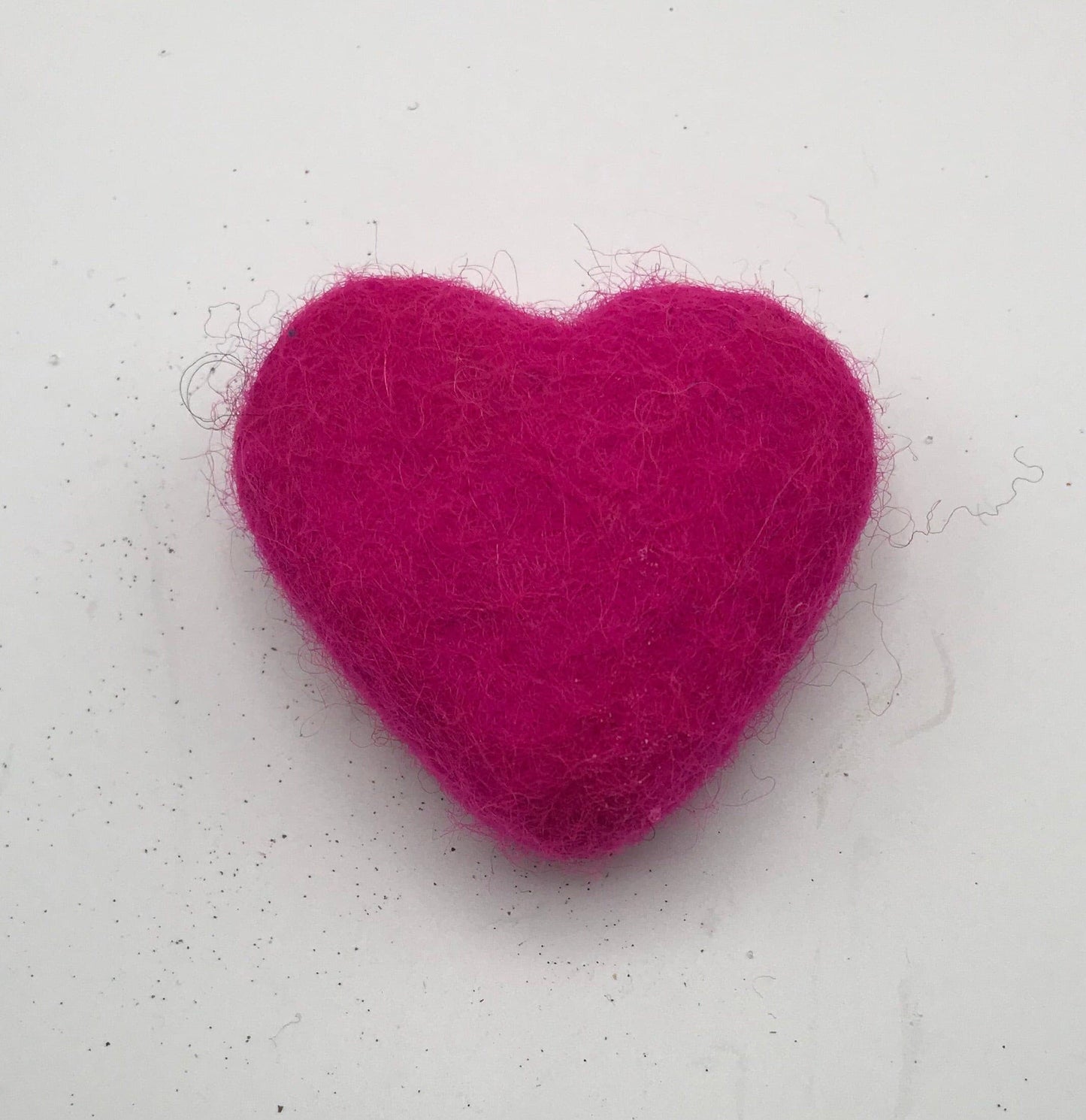 Felted Heart Cat Toy.