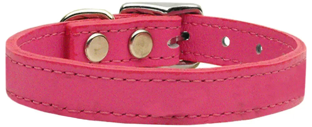 Pink Leather Dog Collars.