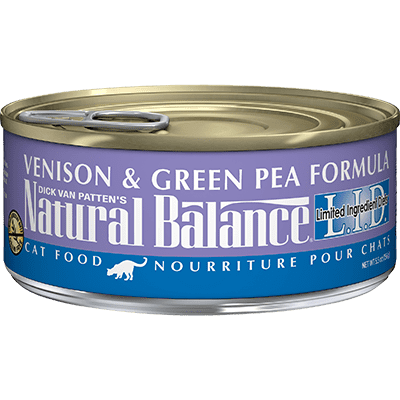 Natural Balance Lid Venison Green Pea Canned Cat Food 5.5 oz