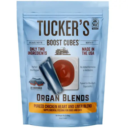 Tucker's Dog Treat Frozen Boost Cubes Chicken Heart & Liver 1#