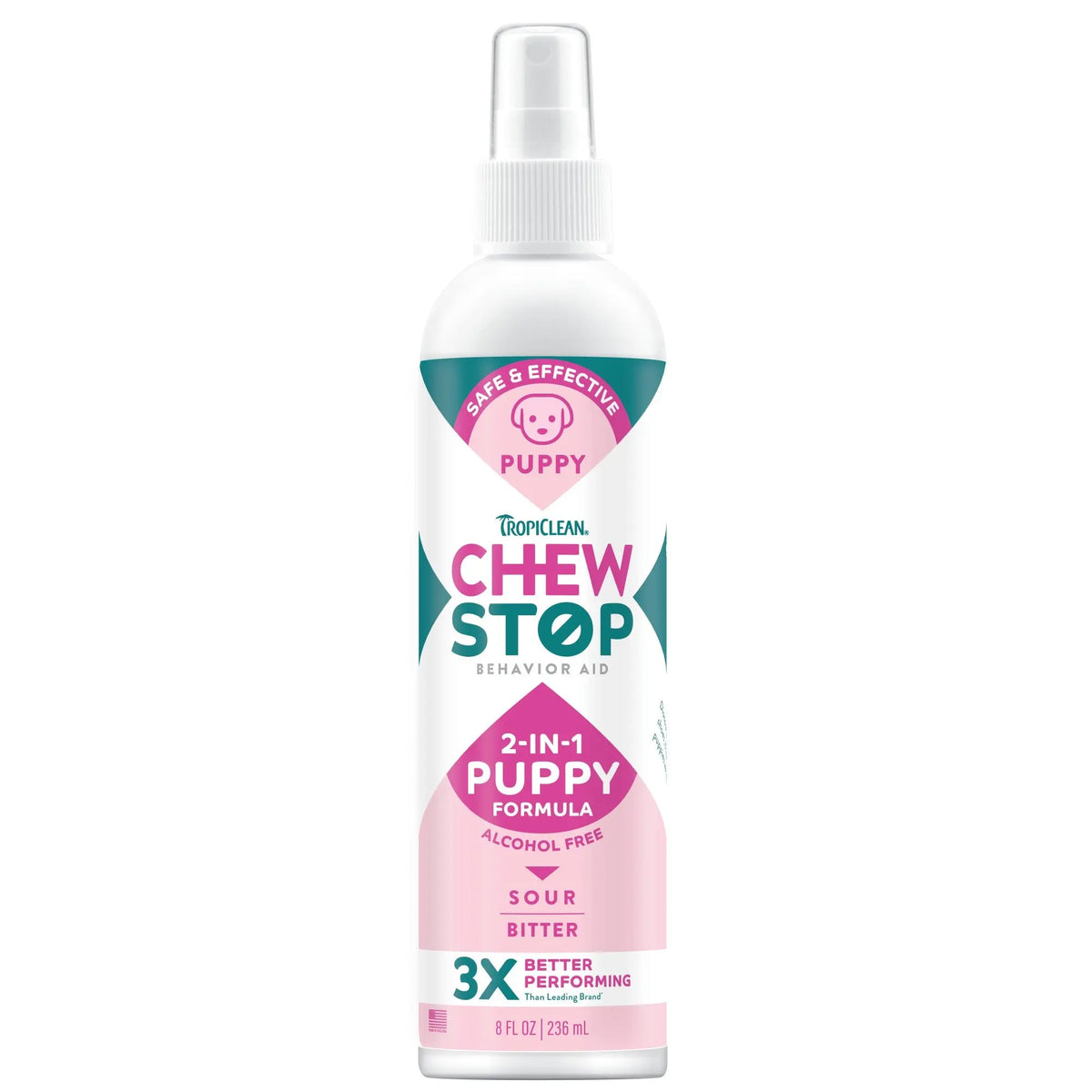 TropiClean Chew Stop Behavior Aid Puppy Spray 8 oz
