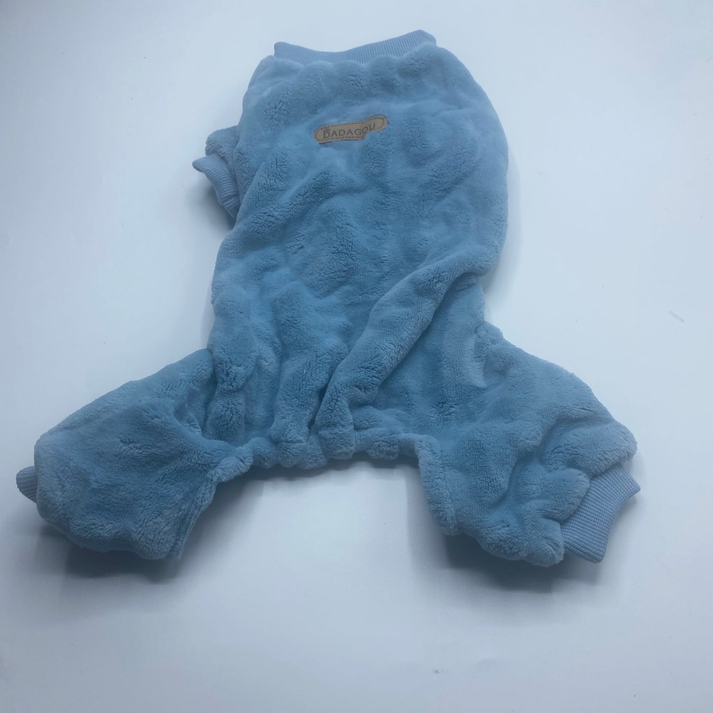 Wavy Plush Dog Pajamas (Blue)