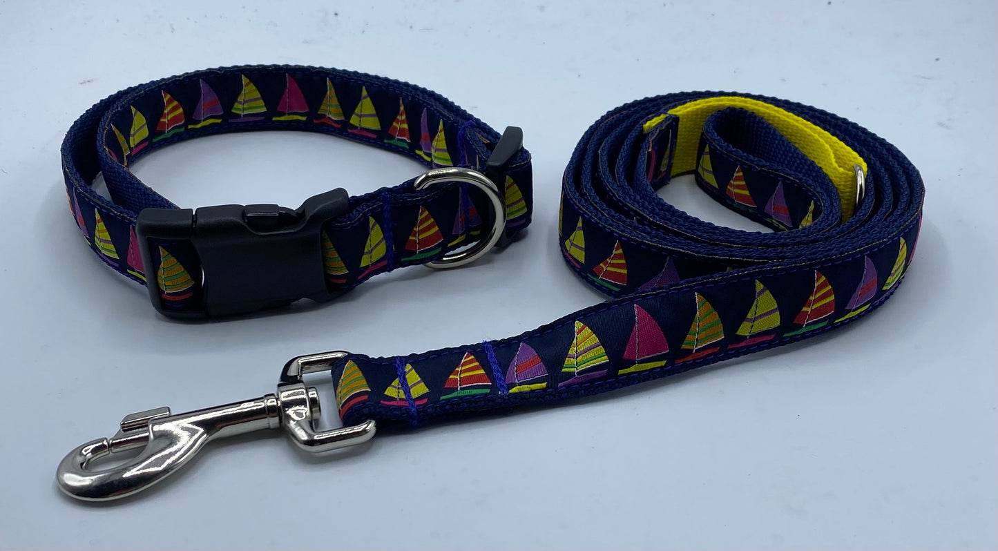 Sail Away With Me  Ribbon Collars or Leads (5/8" Wide).