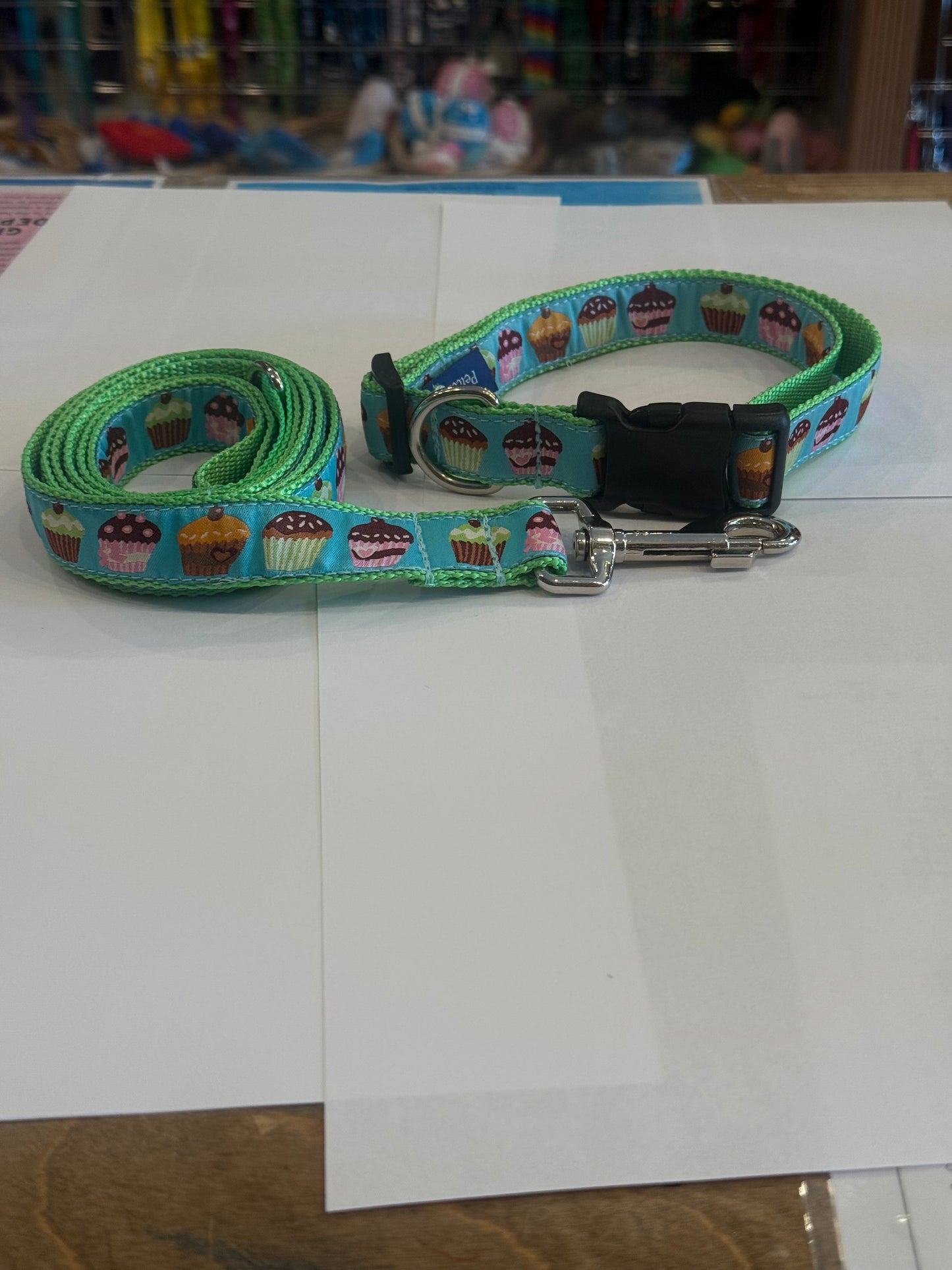 Cute Cupcake Ribbon  Collars or leads (1" Wide)