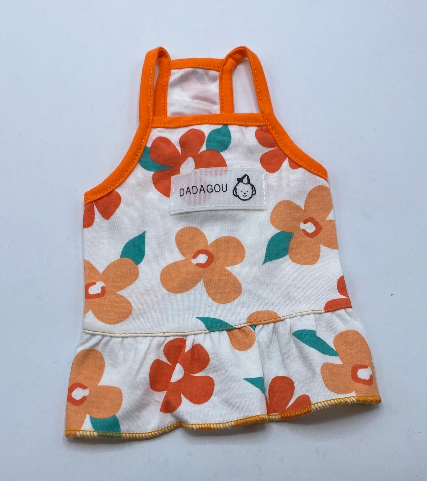 Orange Flora Pet Sundress