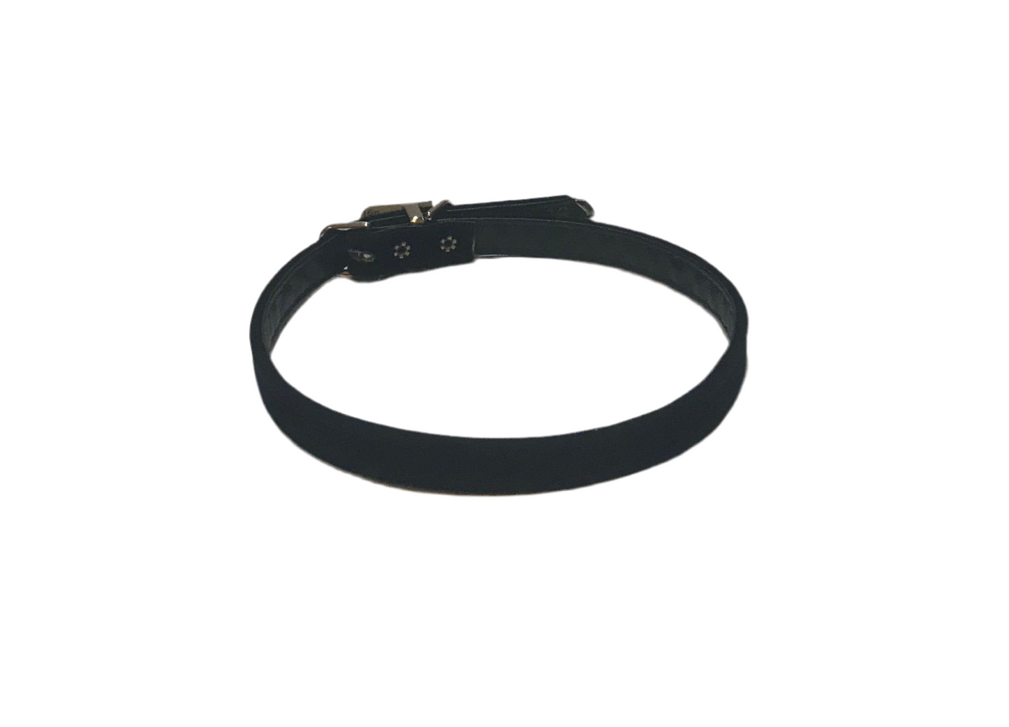 Black Plain Slider Dog Collar