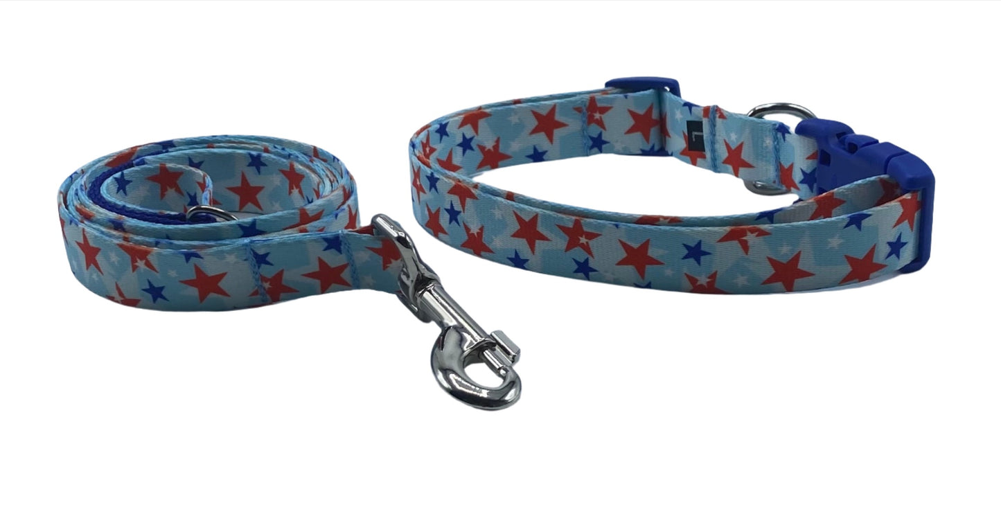 4th of Stars Nylon Collars or Leads (5/8" wide).