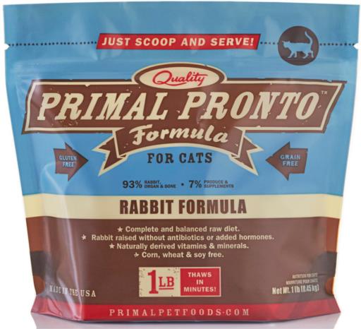 Primal Frozen Feline Rabbit Pronto Formula 1 lb