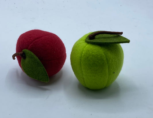 Catnip apple cat toy.