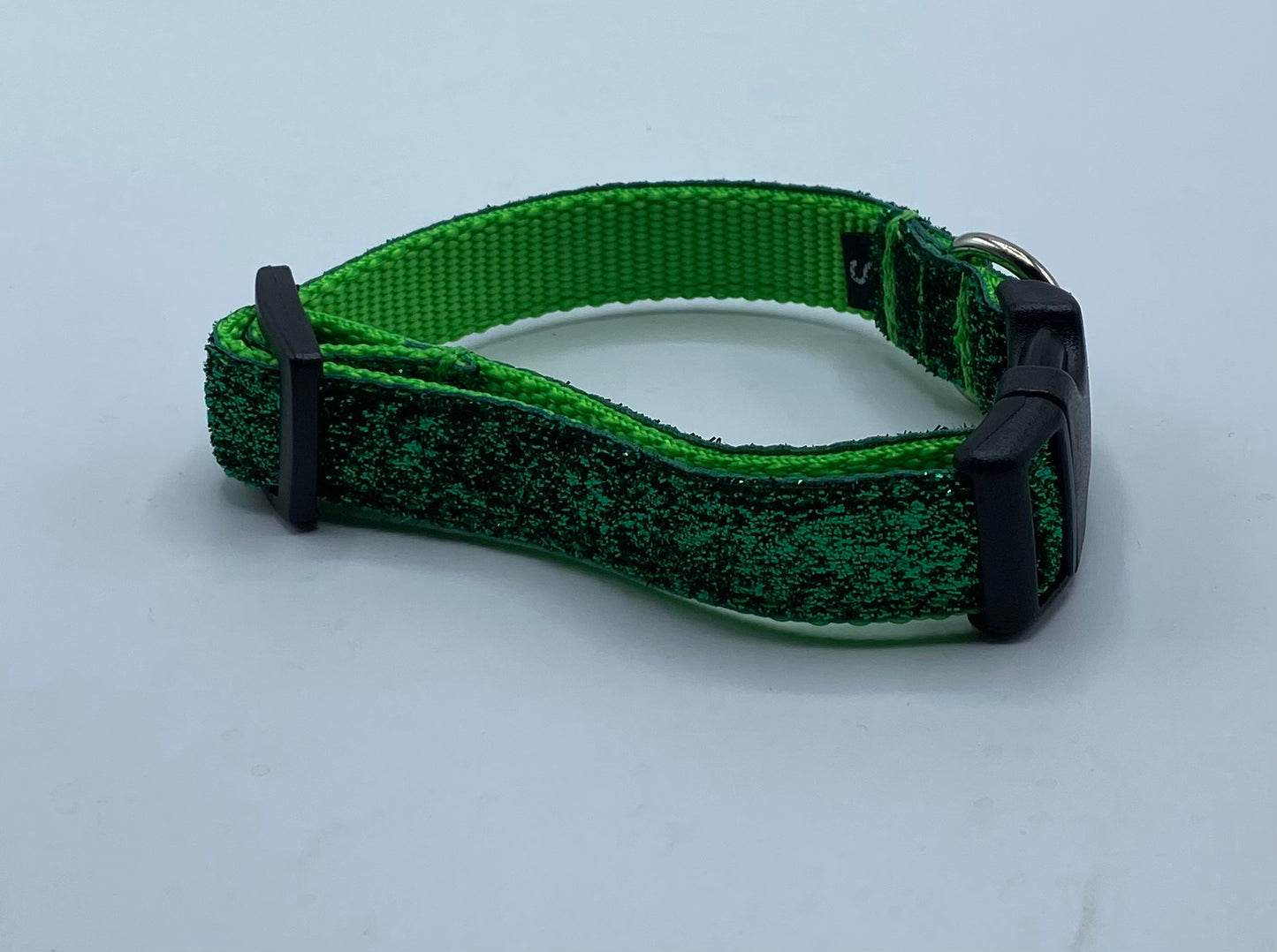 Green Glitter ribbon collars (1.5" Wide)