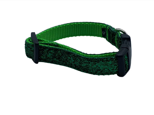 Green Glitter ribbon collars (1.5" Wide).