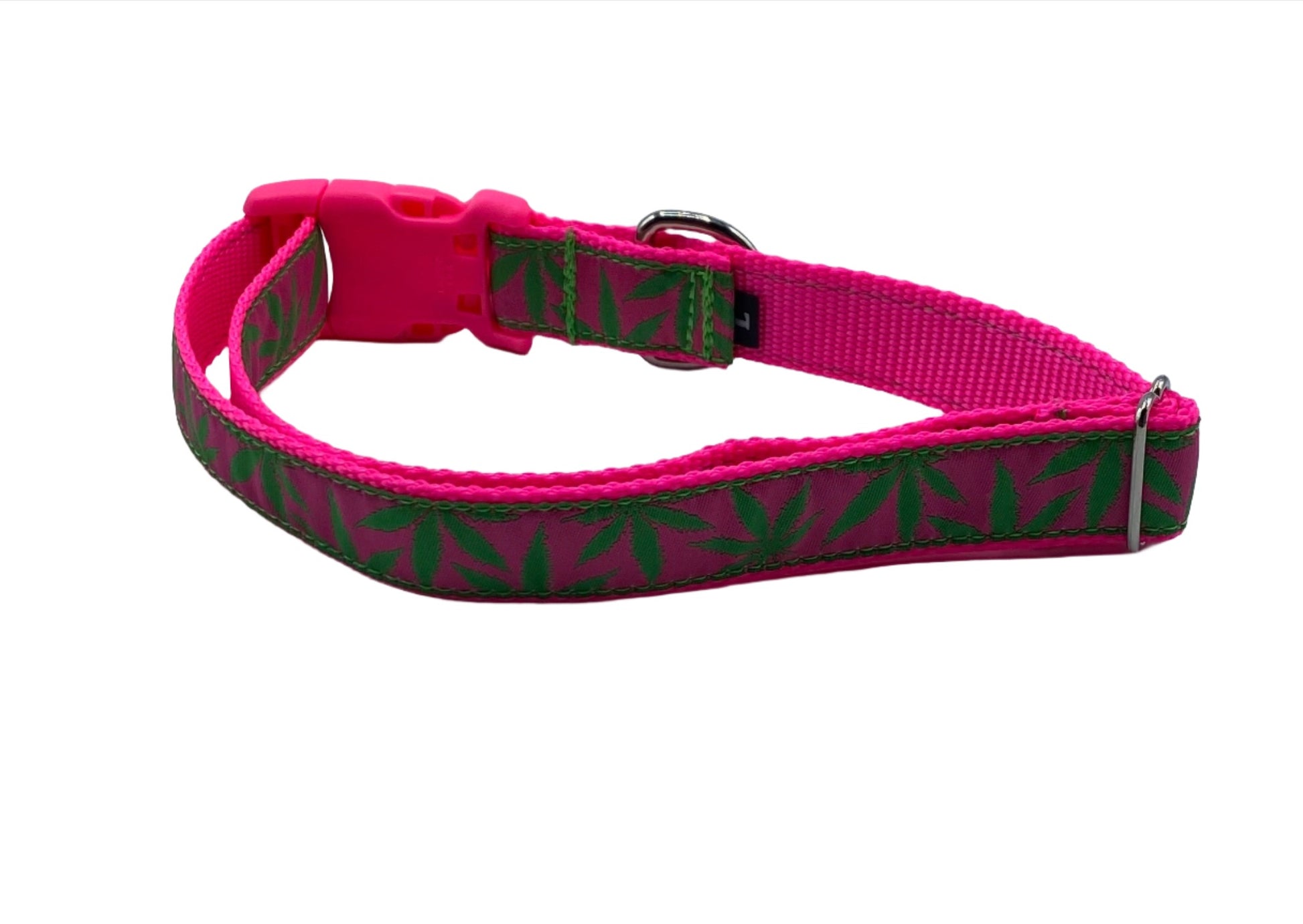 Pink Cannabliss Dog Collar or Lead (5/8" Wide).