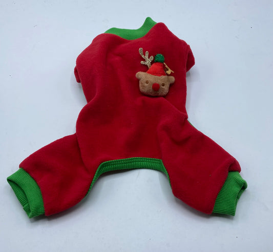 Fleece Reindeer Dog Onesie