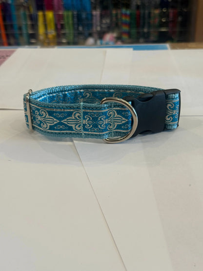 Metallic Sky FDL Ribbon Collar Dog Collar (1.5" Wide) NOLAbitchcouture