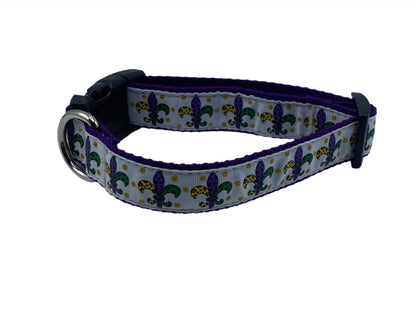 Mardi Gras FDL Ribbon  Collars Only  (1" Wide).